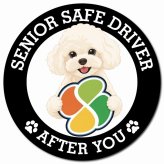 カーサイン 高齢者マーク SENIOR SAFE DRIVER マルプー マグネット 強力 直径13cm 肉球 日本製 車 ステッカー