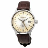 SEIKO 腕時計 セイコー 時計 ウォッチ 【日本製 Made in Japan】 PRESAGE プレザージュ Cocktail Time カクテルタイム GMT アイボリーメタリックグラデーション レザーバンド SSK041J1 [並行輸入品]