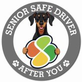カーサイン 高齢者マーク SENIOR SAFE DRIVER ドーベルマン マグネット 強力 直径13cm 肉球 日本製 車 ステッカー