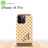 iPhone14 Pro iPhone14 Pro スマホケース 背面ケース ハードケース ドット 水玉 C ベージュ オレンジ +アルファベット 2022年 9月発売 nk-i14p-1648i