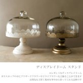 送料無料 ディスプレイドーム スタンド SA886601B トレー フレンチアイアン 秋月貿易 ディスプレイ ガラス ドーム アンティーク調 アクセサリー ドライフラワー 展示 台座