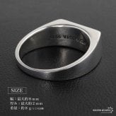 シルバー925 印台リング 細め シグネットリング シルバーリング スタンプリング 細身 シンプル メタル メンズ 男性 金属アレルギー対応 指輪