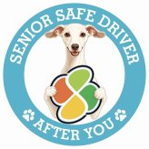 カーサイン 高齢者マーク SENIOR SAFE DRIVER イタリアングレーハウンド ステッカー シール 直径13cm 肉球 日本製 車