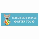 カーサイン 高齢者マーク SENIOR SAFE DRIVER デボンレックス ステッカー シール 長方形 15x5cm 肉球 日本製 車