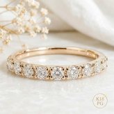 ダイヤモンド リング ハーフエタニティ 0.5ct K18 ピンクゴールド 8.5号 指輪 18金 鑑別カード付き 婚約指輪 結婚記念日 ギフト プレゼント