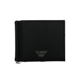 EMPORIO ARMANI エンポリオアルマーニ マネークリップ式二つ折り財布 折り畳み y4r502-y138e-81072 ブラック BLACK