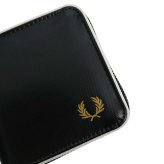 フレッドペリー FRED PERRY Classic Zip Around Wallet ラウンドファスナー財布 二つ折り財布 二折財布 l1195-d57 ユニセックス Black Ecru