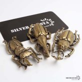 昆虫 カブトムシ クワガタ ヘラクレス 置物 飾り インテリア アンティーク ゴールド ビートル ユニーク リアル 標本 生き物 手のりサイズ レトロ アンティーク 卓上 デスク玄関