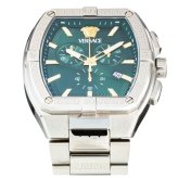 ヴェルサーチェ 腕時計 メンズ グリーン シルバー ゴールド 44mm VERSACE SPORTY TONNEAU GRECA クロノグラフ スイス製 メンズ腕時計 高級 ブランド おしゃれ プレゼント ギフト 卒業 入学 お祝い