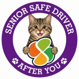 カーサイン 高齢者マーク SENIOR SAFE DRIVER キジトラ ステッカー シール 直径13cm 肉球 日本製 車