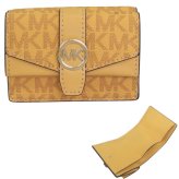 マイケルコース MICHAEL KORS 三つ折り財布 折り畳み ミニ財布 コンパクト アウトレット GREENWICH 35F5GGRD0V 469 イエロー