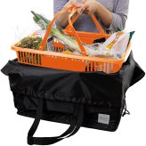 レジカゴごと入る 保冷 保温 エコバッグ 大容量 45L レジカゴバッグ 保温 保冷バッグ ブラック 黒 丸ごと入る レジカゴすっぽり保冷バッグ マイカゴ レジカゴサイズ ぴったり 折りたたみ AWAT【有料ギフトラッピング対象品】