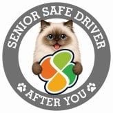カーサイン 高齢者マーク SENIOR SAFE DRIVER ヒマラヤン ステッカー シール 直径13cm 肉球 日本製 車