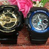 ペアウオッチ gショック恋人たちのGショックペア G-SHOCK BABY-G ペアウォッチ ペア腕時計 カシオ 2本セット  アナデジ GA-110GB-1AJF AW-591-2AJF お揃い     新品 手書きします　人気  婚約　夫婦 高級　クリスマス プレゼント おすすめ
