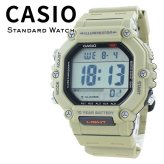 箱なし カシオ 腕時計 メンズ CASIO デジタル カーキ ベージュ 海外モデル 逆輸入 10年電池 100m防水 ストップウォッチ タイマー アラーム LEDライト アウトドア スポーツ 誕生日 父の日 プレゼント ギフト 成人 卒業 入学
