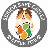 カーサイン 高齢者マーク SENIOR SAFE DRIVER ラフコリー マグネット 強力 直径13cm 肉球 日本製 車 ステッカー