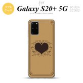 SC-52A SCG02 Galaxy S20+ 5G スマホケース ソフトケース ハート 飾り ベージュ メンズ レディース nk-s20p-tp613