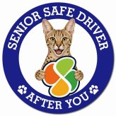 カーサイン 高齢者マーク SENIOR SAFE DRIVER サバンナ マグネット 強力 直径13cm 肉球 日本製 車 ステッカー