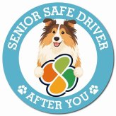 カーサイン 高齢者マーク SENIOR SAFE DRIVER ラフコリー マグネット 強力 直径13cm 肉球 日本製 車 ステッカー