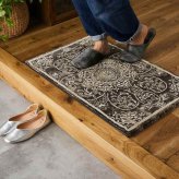 ラック 玄関 屋内 屋外 輸 入 ネカル アイボリー 約50×80cm 長方形 民族調 エスニック モダン シンプル オールシーズン 丈夫 50×80cm ノーア ブ 新生活