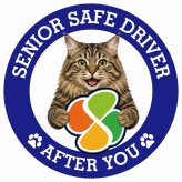 カーサイン 高齢者マーク SENIOR SAFE DRIVER クリリアンボブテイル ステッカー シール 直径13cm 肉球 日本製 車