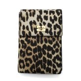 GANNI ガニー B3010041-859 Bou Travel Wallet 財布 サイフ アーモンドミルク レオパード