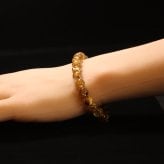 天然石ブレスレット【立体感とあふれる華やかさ】8mm ゴールドルチルクォーツ 艶感 一点物【GHB191】浄化発送 京海堂