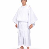 白丁衣裳 日本製 メンズ 綿100％ M/L UJ-53 5436 白衣 男性 神職 神官 神社 神事