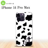 iPhone14 ProMax iPhone14 Pro Max スマホケース 背面ケース ハードケース ダルメシアン 牛 白 +アルファベット 2022年 9月発売 nk-i14pm-480i