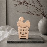 国産ヒノキ 干支の組み木｜酉（トリ）の木製飾り｜無塗装｜お正月のインテリア・贈り物