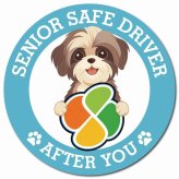 カーサイン 高齢者マーク SENIOR SAFE DRIVER シーズー マグネット 強力 直径13cm 肉球 日本製 車 ステッカー