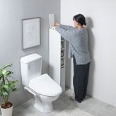 トイレ収納 スリム トイレ 薄型 15cm 引き出し付き すき間収納 トイレットペーパー 12ロール キャスター付き サニタリー 省スペース トイレブラシ収納 収納棚 コーナー ハイタイプ 幅15