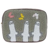  ムーミン サガラ刺繍ポーチ MU25SU リトルミイ ニョロニョロ 化粧ポーチ メイクポーチ ポーチ 小物入れ 刺繍 北欧 かわいい
