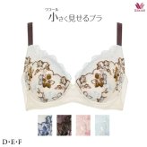 ワコール 小さく見せるブラ ブラジャー BRB453 3/4カップワイヤー DEFカップ レーシィタイプ【セール】