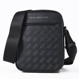 高品質ヨーロッパ輸入モデル トミーヒルフィガー TOMMY HILFIGER ショルダーバッグ MODERN MONOGRAM MINI REPORTER メンズ ブラック AM0AM14844 BDS BLACK 送別会 誕生日 結婚祝い 結婚式 彼氏 息子 夫 男性 名刺入れ 高級 父の日 母の日 即日発送