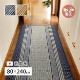 国産 い草 廊下敷き マット エルモード 約80×240cm 裏貼り 滑り止め加工 ロングマット