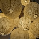 ferm LIVING ファームリビング Kurbis カービス ランプシェード M 高さ60cm （シェードのみ） シェード ジャパンディ 和紙北欧 ランプシェード 天井照明 ペンダントライト シェードのみ 和紙 和モダン