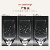 星座のグラス 「ラインストーンきらめく 12星座のタンブラーグラス／ペアセット 」