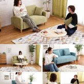 ソファ 座椅子 2人掛け ー コンパクト フロア ロー ロータイプ リビング 二人掛け 2人がけ Prima 肘付き パステルカラー ファブリック シンプル 北欧 おしゃれ 高級感