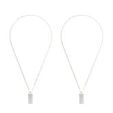 グッチ ペアネックレス 2本セット メンズ レディース GGシグネチャー タグ ペンダント シルバー925 夫婦 カップル お揃い 高級感 誕生日 プレゼント 結婚記念日 ギフト GUCCI 成人 卒業 入学