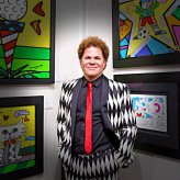 ミニー ウィズ ピンクリボン 22.5cm | ロメロ・ブリット Romero Britto デザイン アート 正規輸入品