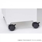 ダストボックス おしゃれ 2分別 スリム ゴミ箱 縦型 ガルバリウム鋼板 キャスター付き キッチン リビング ダストワゴン TRASH DOUBLE ダークウッド 木目調 22L袋対応 スタイリッシュ セトクラフト