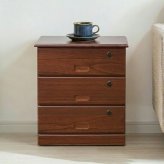鍵付き チェスト 木製 3段 桐 キャビネット ローチェスト 幅46cm 奥行35cm 高さ42cm A4 対応 完成品 シークレットチェスト 収納 タンス 引き出し 貴重品 通帳 書類 隠しキャスター 移動 楽 シンプル 新生活 贈り物 送料無料