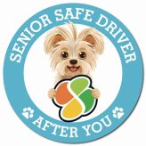 カーサイン 高齢者マーク SENIOR SAFE DRIVER ヨーチー マグネット 強力 直径13cm 肉球 日本製 車 ステッカー