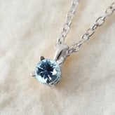 アクアマリン ネックレス シルバー925 ネックレス 3月誕生石 一粒 銀 チェーン 長さ選べる 40cm 45cm 50cm ギフトラッピング可能 シンプル 華奢 上品 ミリオンベル 彼女 妻 女性 レディース 誕生日 プレゼント ハロウィン 【品番：CG-SP-29051SV-3】