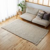 夏ラグ 夏用カーペット ラグ ラグマット カーペット ワッフル 綿混 コットン かわいい 北欧 おしゃれ リビング 長方形 正方形 マット オールシーズン オシャレ ナチュラル 夏用 夏 カジュアル シンプル 無地