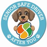カーサイン 高齢者マーク SENIOR SAFE DRIVER ワイヤーヘアードダックスフンド マグネット 強力 直径13cm 肉球 日本製 車 ステッカー