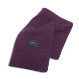 コーチ COACH WOVEN PATCH KNIT SCARF マフラー co100427-604 OXBLOOD パープル