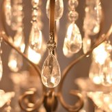 照明 ライト シャンデリア LED電球付き 6灯 茶 ブラウン 簡単取り付け アンティーク シーリング付き オールドブリテン お手軽 天井 エレガント シック おしゃれ 6畳 ダイニング リビング ヨーロピアン か 新築祝い 引越し祝い
