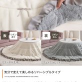 こたつ こたつテーブル コタツ こたつセット 円形 丸型 布団セット 洗える こたつ布団 リバーシブル 68×68 197×197 こたつ掛け布団 薄手 省スペース 省エネ 節電 コンパクト 一人暮らし ワンルーム リボン フリル かわいい 新生活